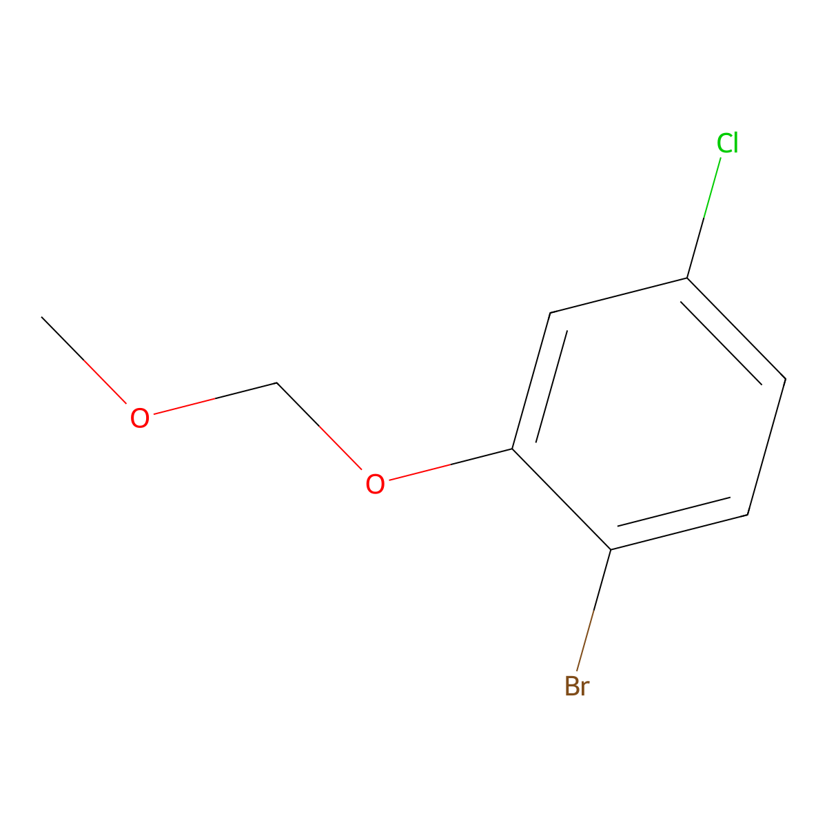 1-Bromo-4-chloro-2-(methoxymethoxy)benzene molecular structure, CAS 2153526-95-3