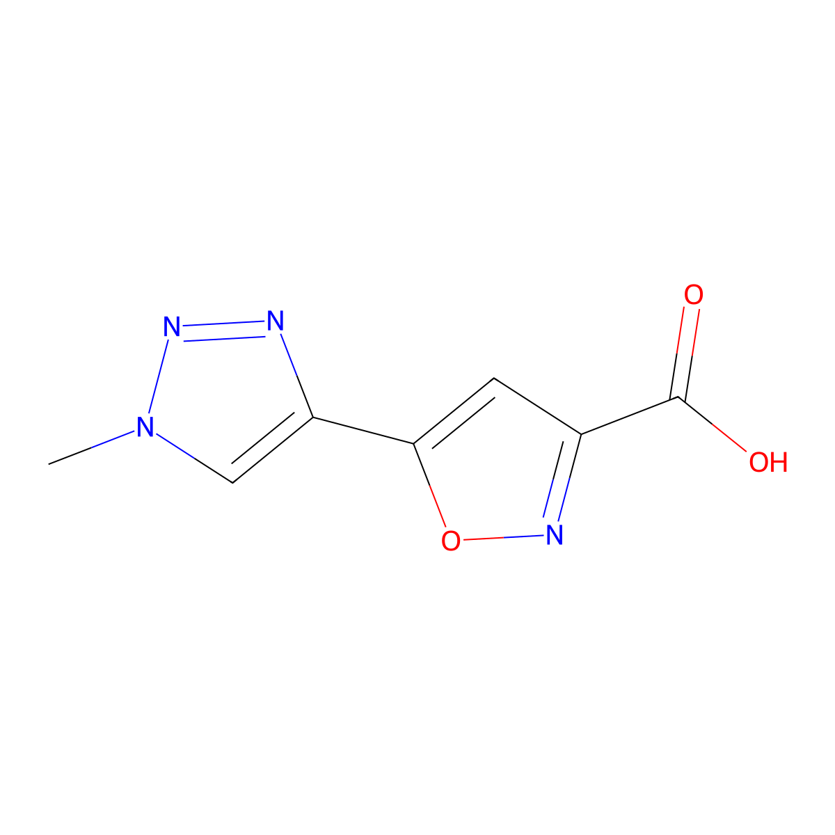 5-(1-Methyl-1H-1,2,3-triazol-4-yl)isoxazole-3-carboxylic acid molecular structure, CAS 2153566-76-6