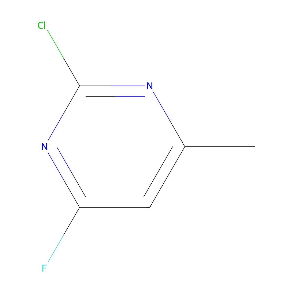 2-Chloro-4-fluoro-6-methylpyrimidine molecular structure, CAS 2153585-16-9