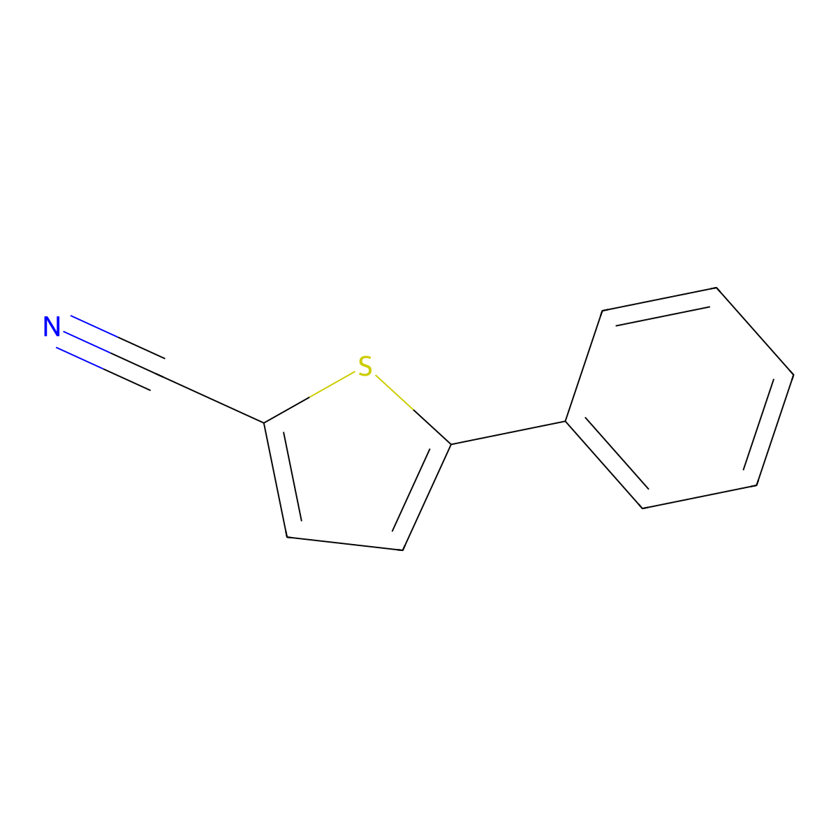 5-Phenylthiophene-2-carbonitrile molecular structure, CAS 215361-51-6