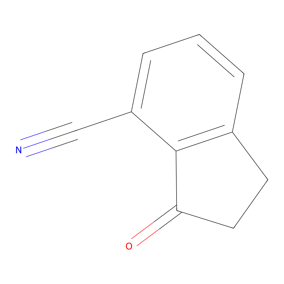 2,3-Dihydro-3-oxo-1H-indene-4-carbonitrile molecular structure, CAS 215362-26-8