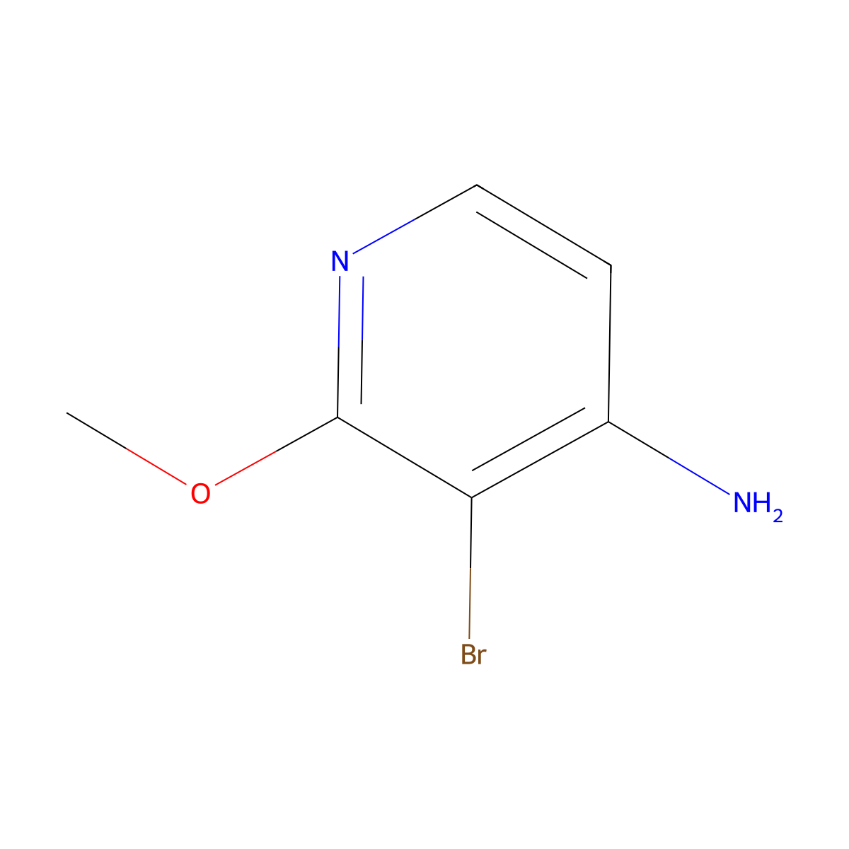 3-Bromo-2-methoxypyridin-4-amine molecular structure, CAS 215364-86-6