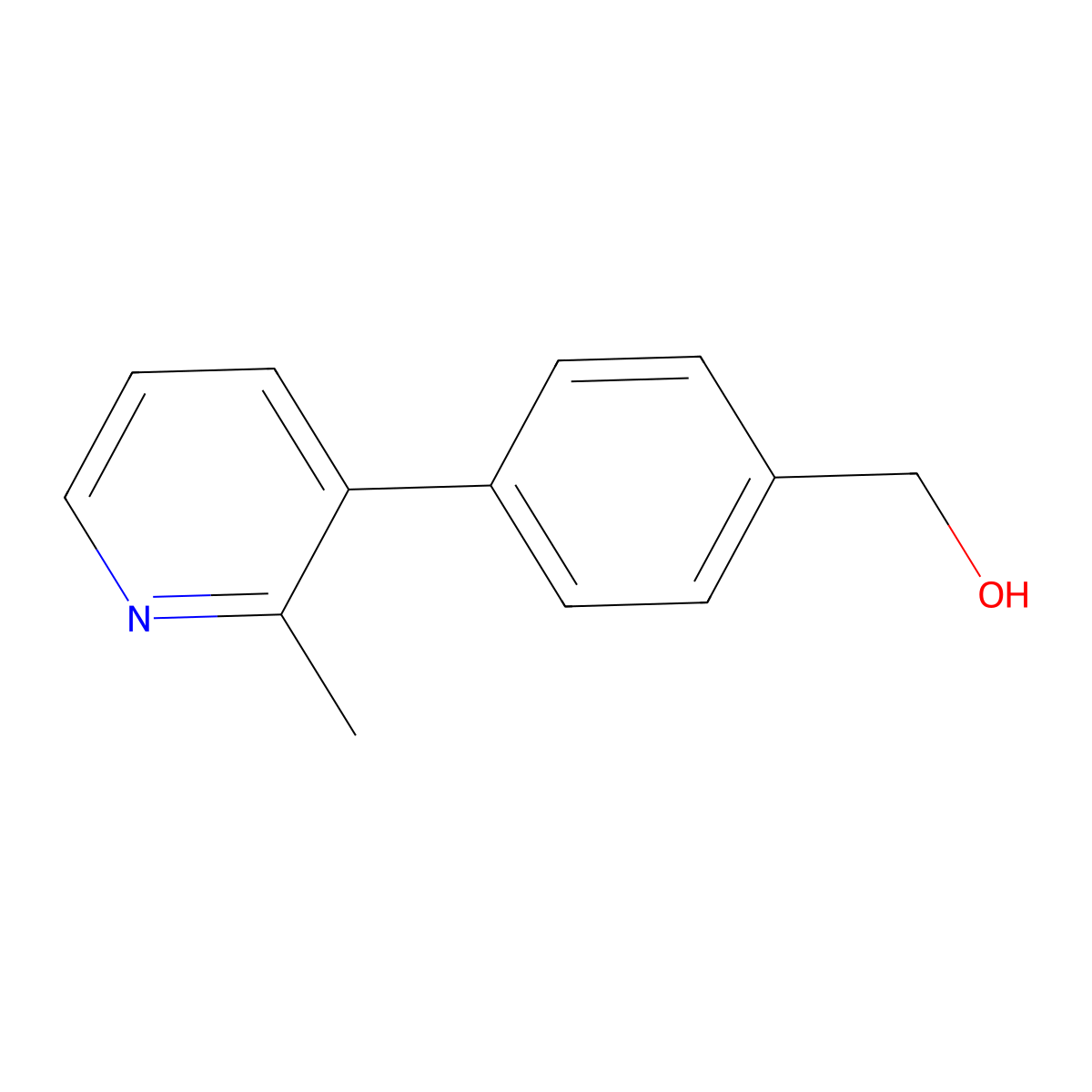 4-(2-Methyl-3-pyridinyl)benzenemethanol molecular structure, CAS 2153674-35-0