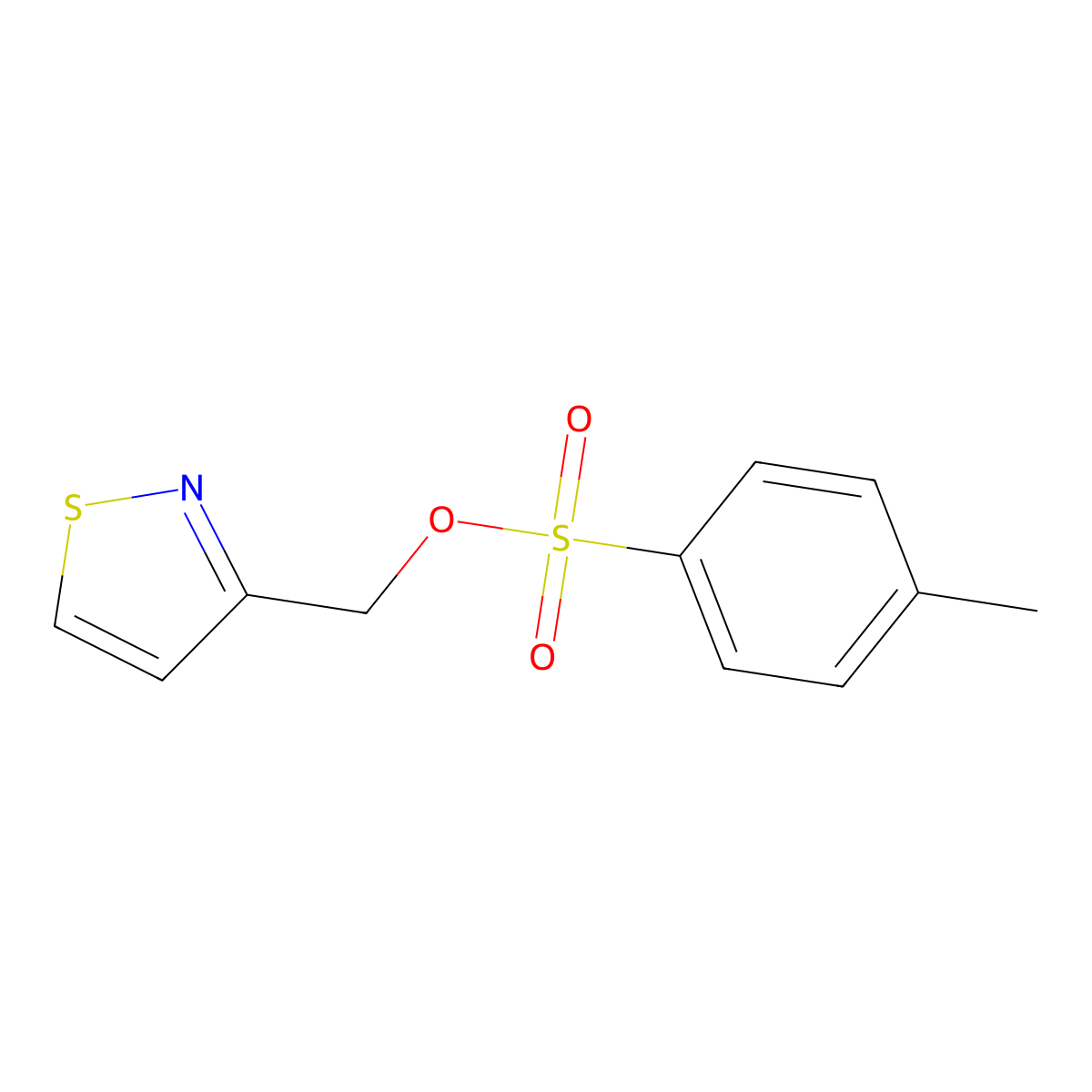 (1,2-Thiazol-3-yl)methyl 4-methylbenzene-1-sulfonate molecular structure, CAS 2153734-96-2