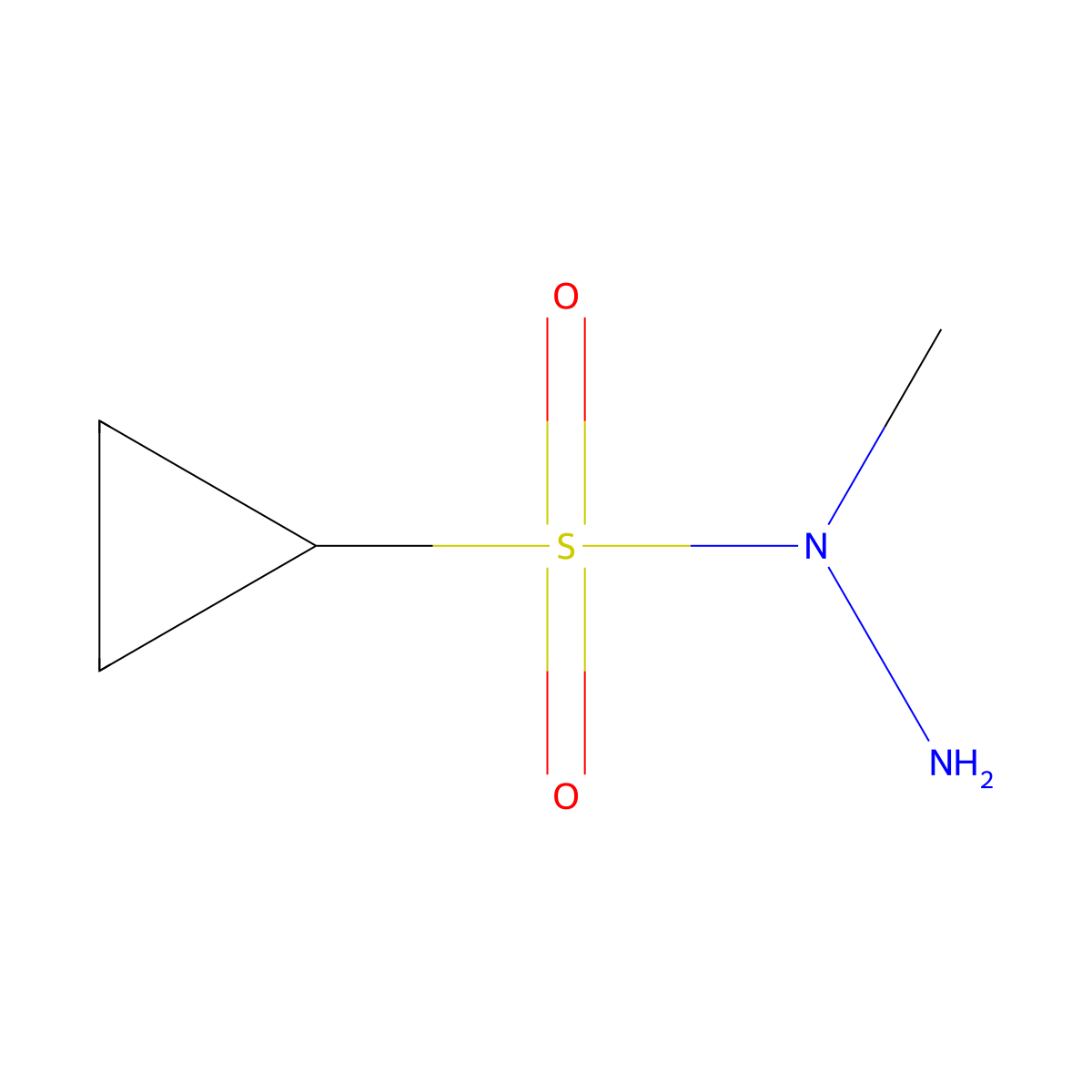 N-methylcyclopropanesulfonohydrazide molecular structure, CAS 2153768-95-5