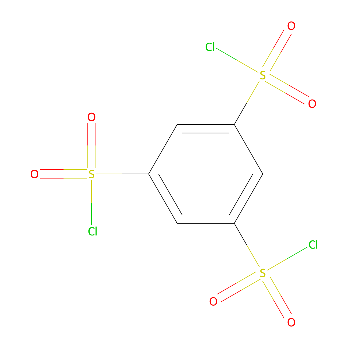 1,3,5-Benzenetrisulfonyl trichloride molecular structure, CAS 21538-06-7