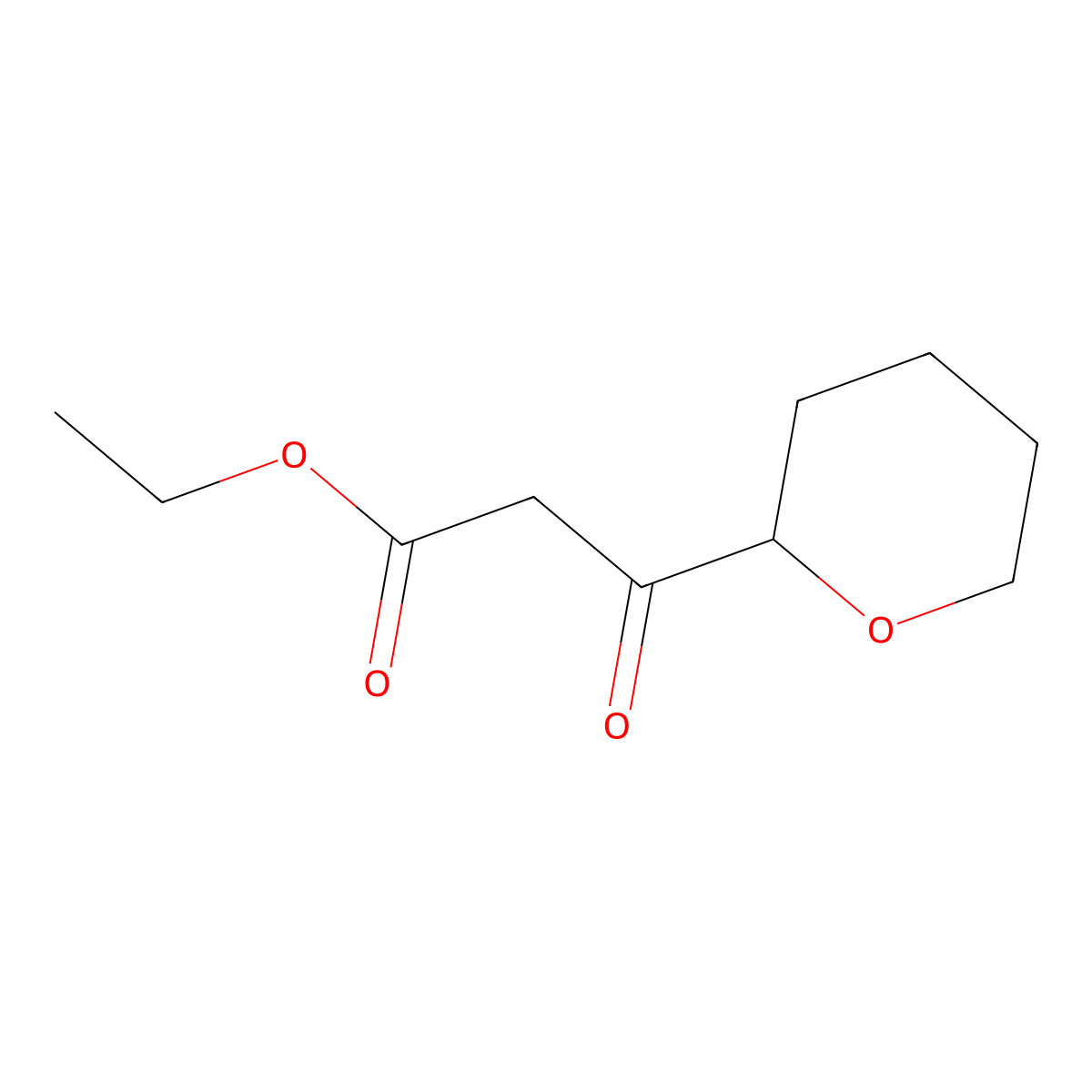 Ethyl3-(oxan-2-yl)-3-oxopropanoate molecular structure, CAS 2153808-31-0