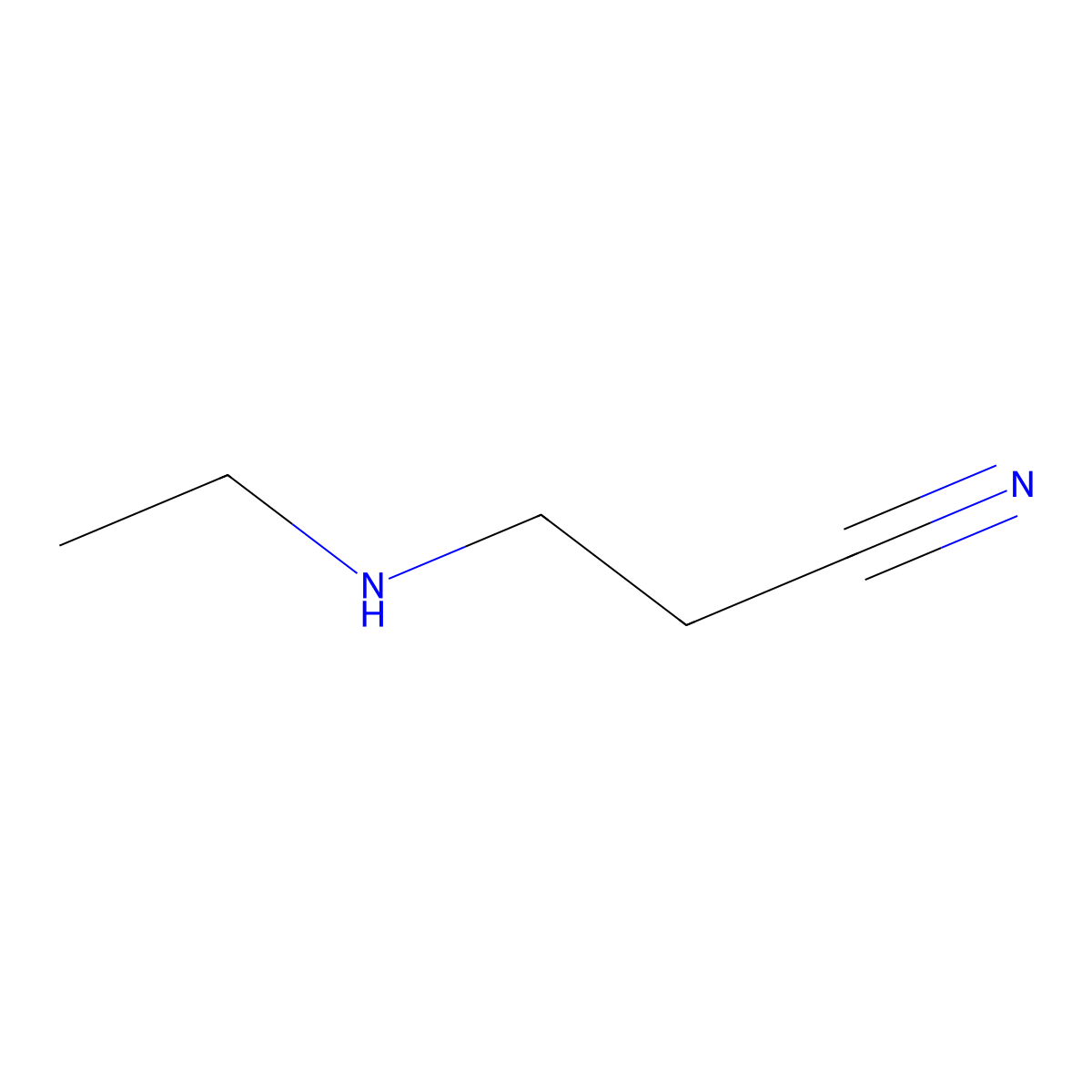 3-(Ethylamino)propionitrile molecular structure, CAS 21539-47-9