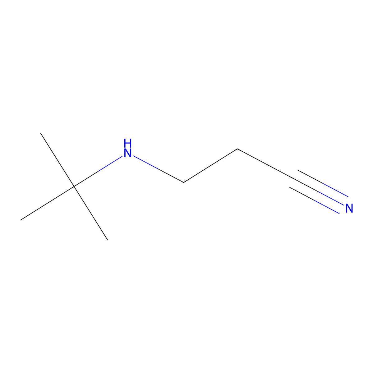3-(tert-BUTYLAMINO)PROPIONITRILE molecular structure, CAS 21539-53-7