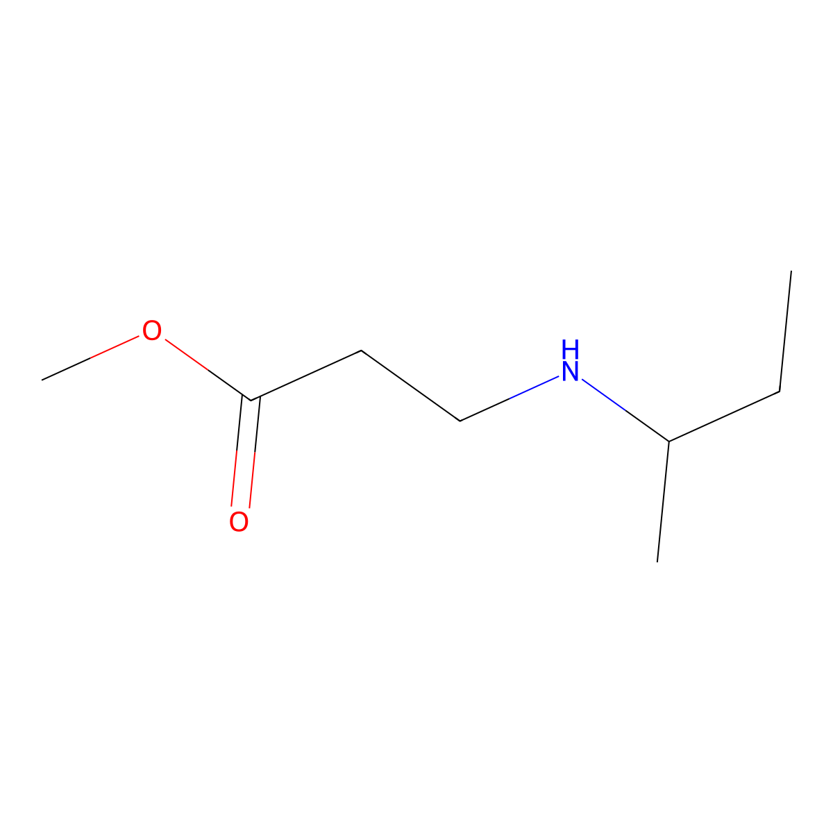 Methyl 3-(sec-butylamino)propanoate molecular structure, CAS 21539-54-8