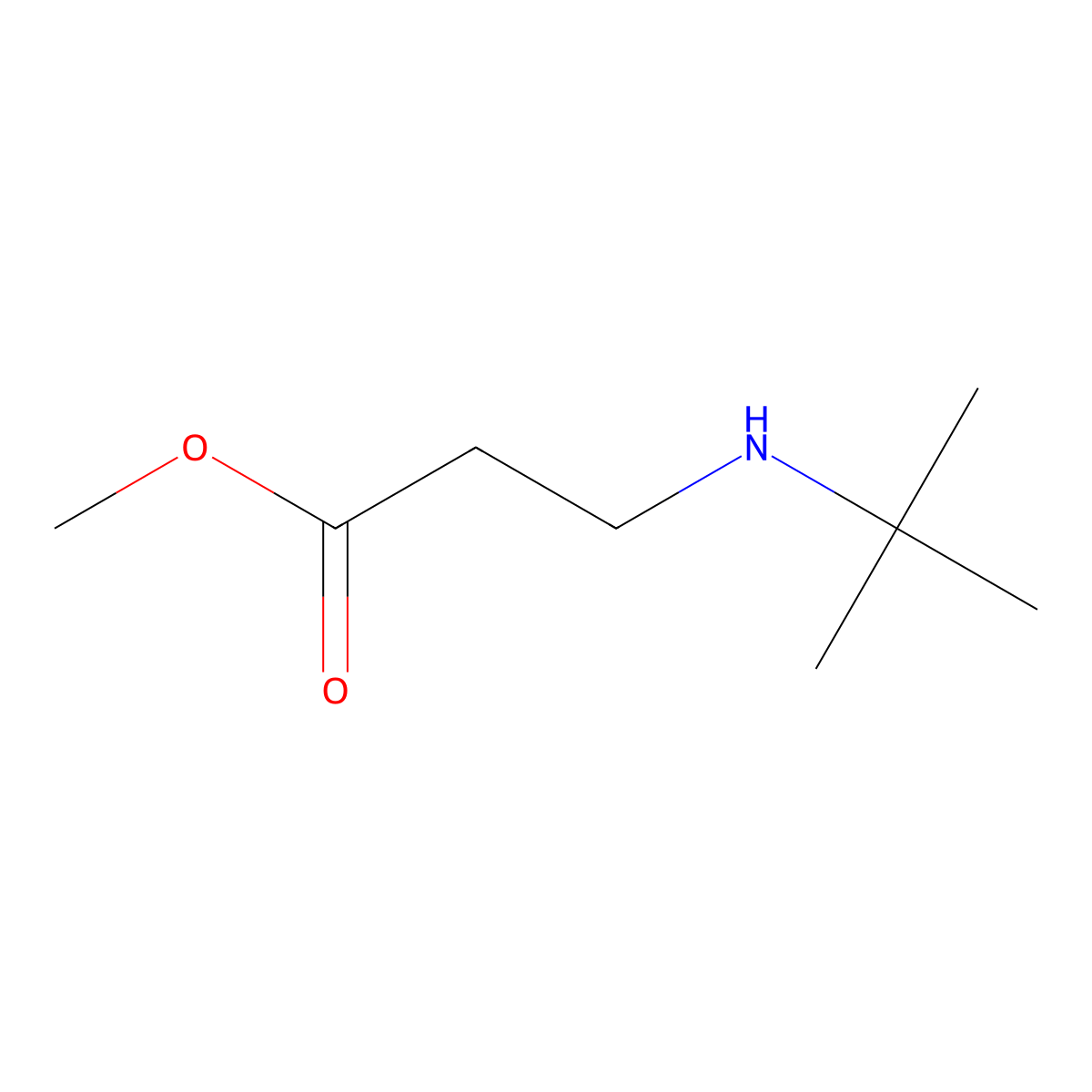 N-(1,1-Dimethylethyl)-beta-alanine methyl ester molecular structure, CAS 21539-55-9