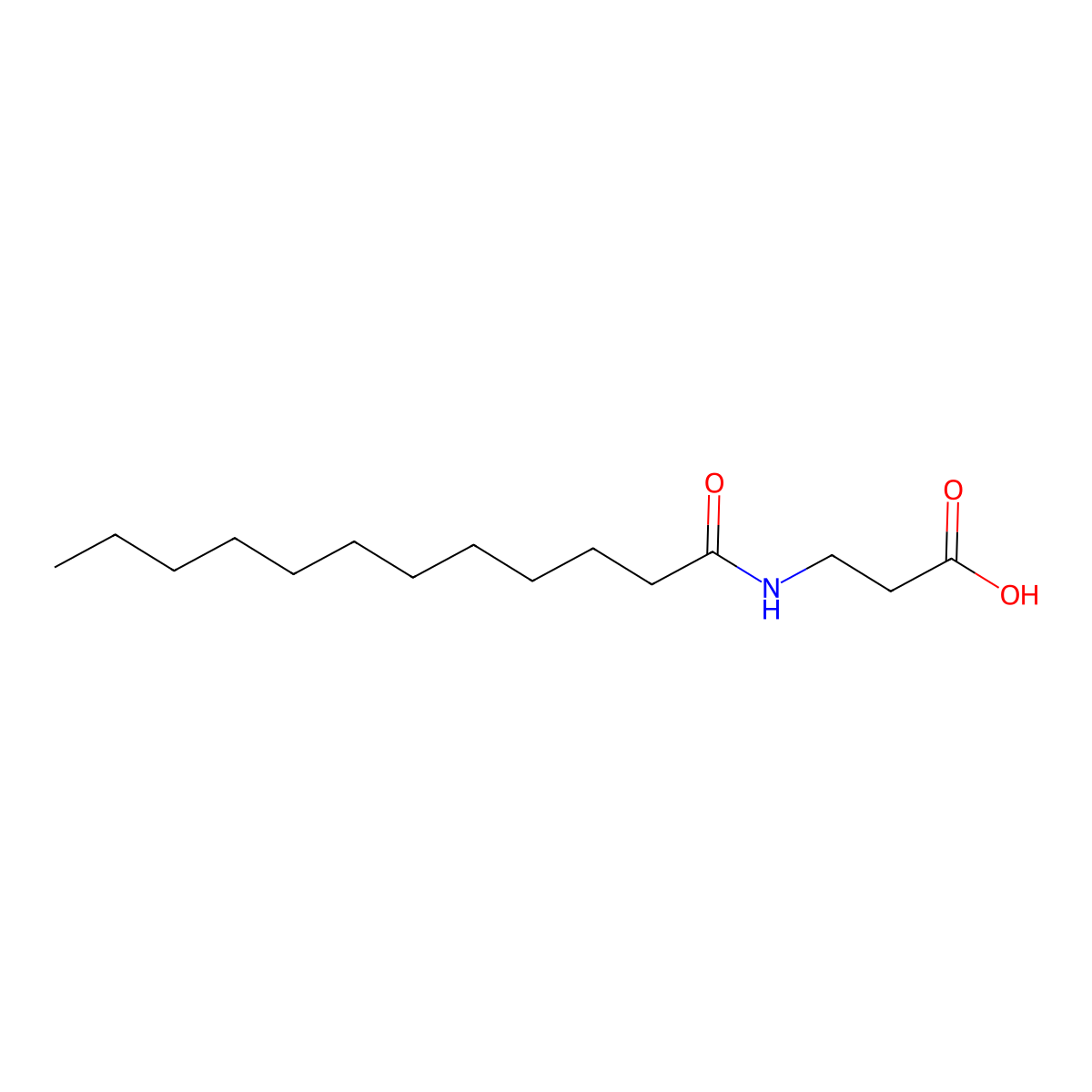 Lauroyl beta-alanine molecular structure, CAS 21539-56-0