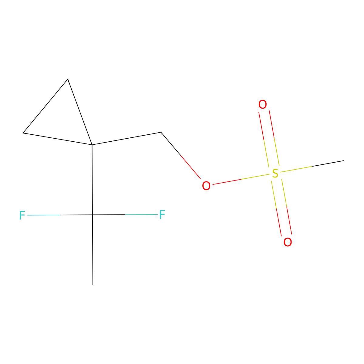 [1-(1,1-Difluoroethyl)cyclopropyl]methyl methanesulfonate molecular structure, CAS 2153935-78-3