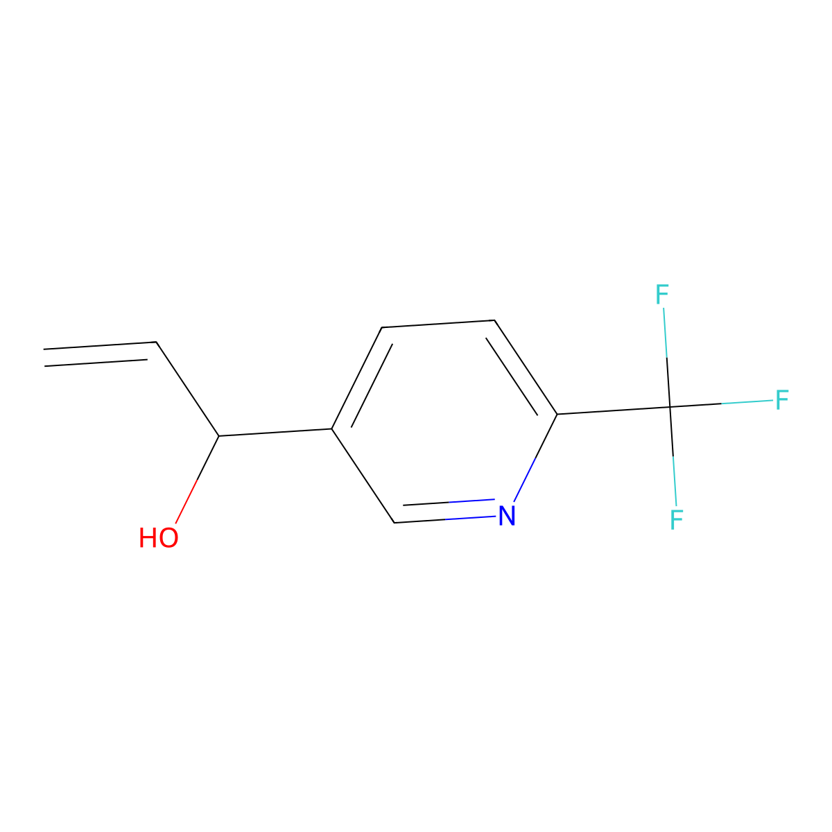 1-[6-(Trifluoromethyl)pyridin-3-yl]prop-2-en-1-ol molecular structure, CAS 2153938-40-8
