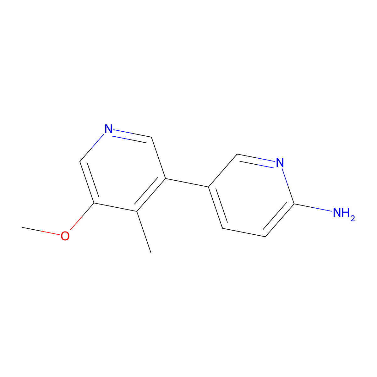 5'-Methoxy-4'-methyl[3,3'-bipyridin]-6-amine molecular structure, CAS 2153943-94-1