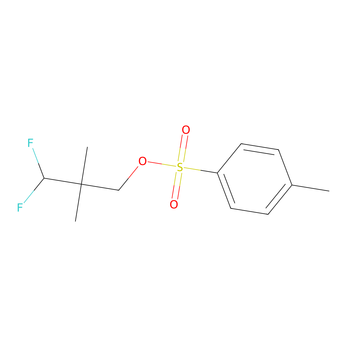 3,3-Difluoro-2,2-dimethylpropyl 4-methylbenzene-1-sulfonate molecular structure, CAS 2153954-23-3