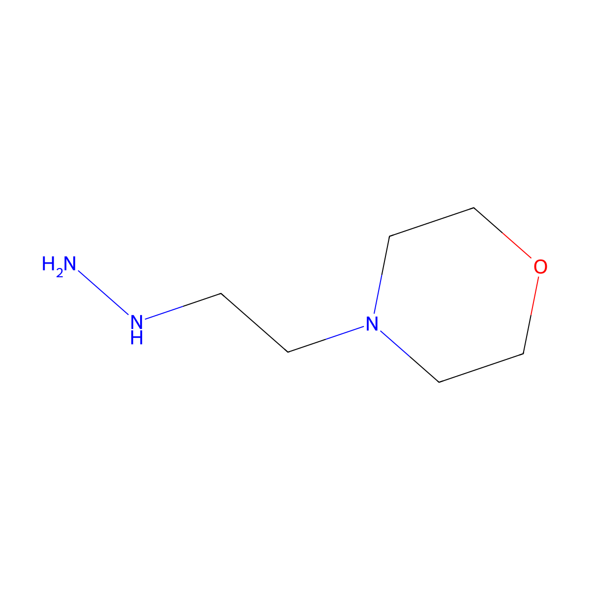 4-(2-Hydrazinylethyl)morpholine molecular structure, CAS 2154-24-7