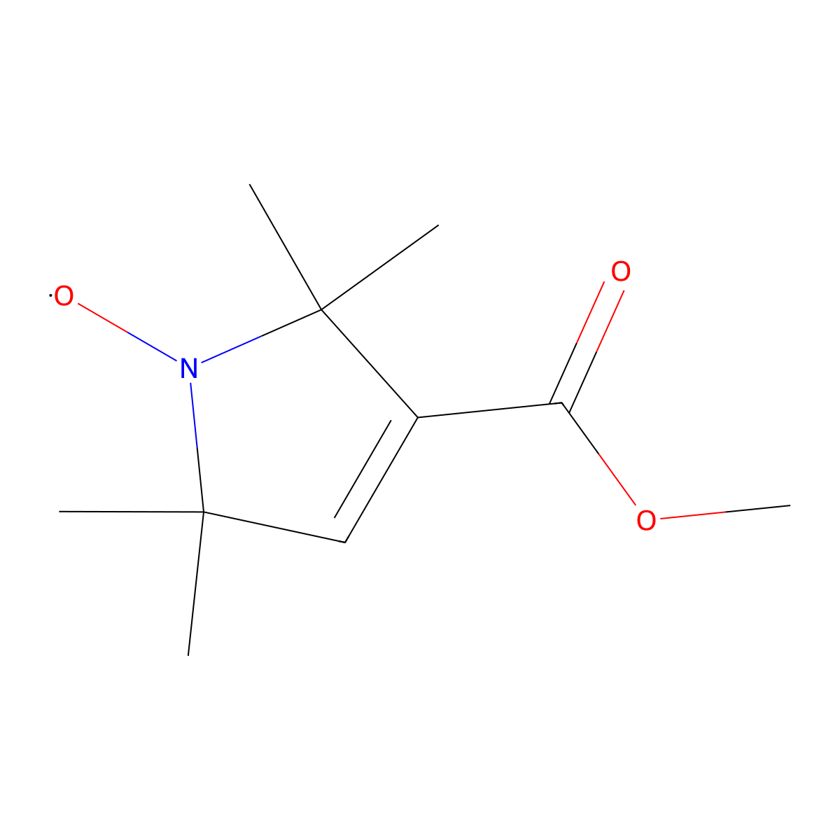 3-Methoxycarbonyl-2,2,5,5-tetramethyl-3-pyrrolidin-1-oxyl molecular structure, CAS 2154-32-7