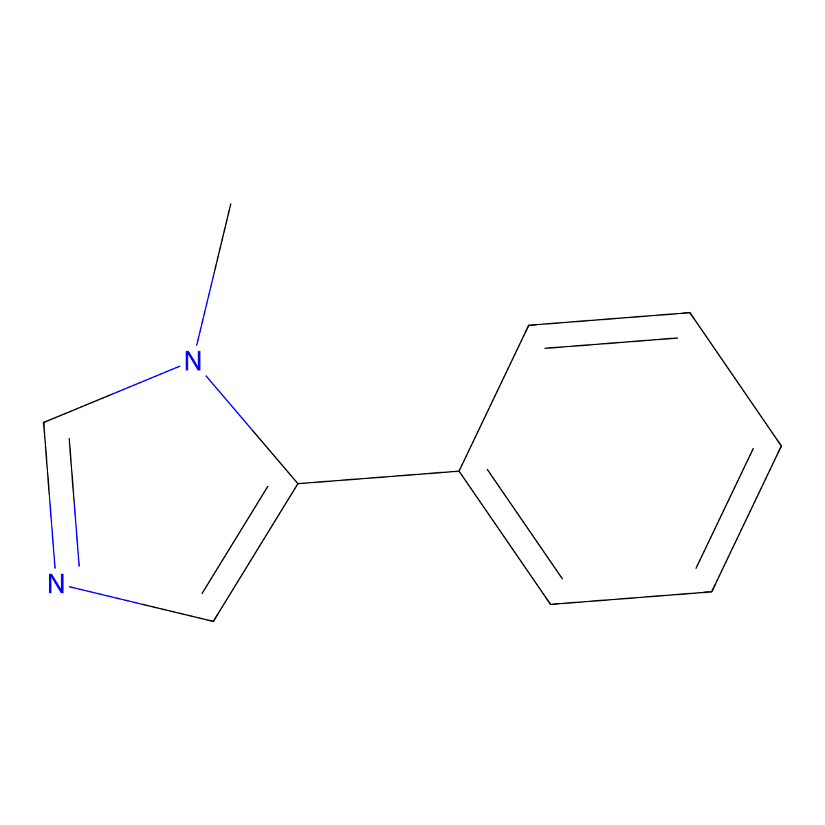 1-Methyl-5-phenyl-1H-imidazole molecular structure, CAS 2154-38-3