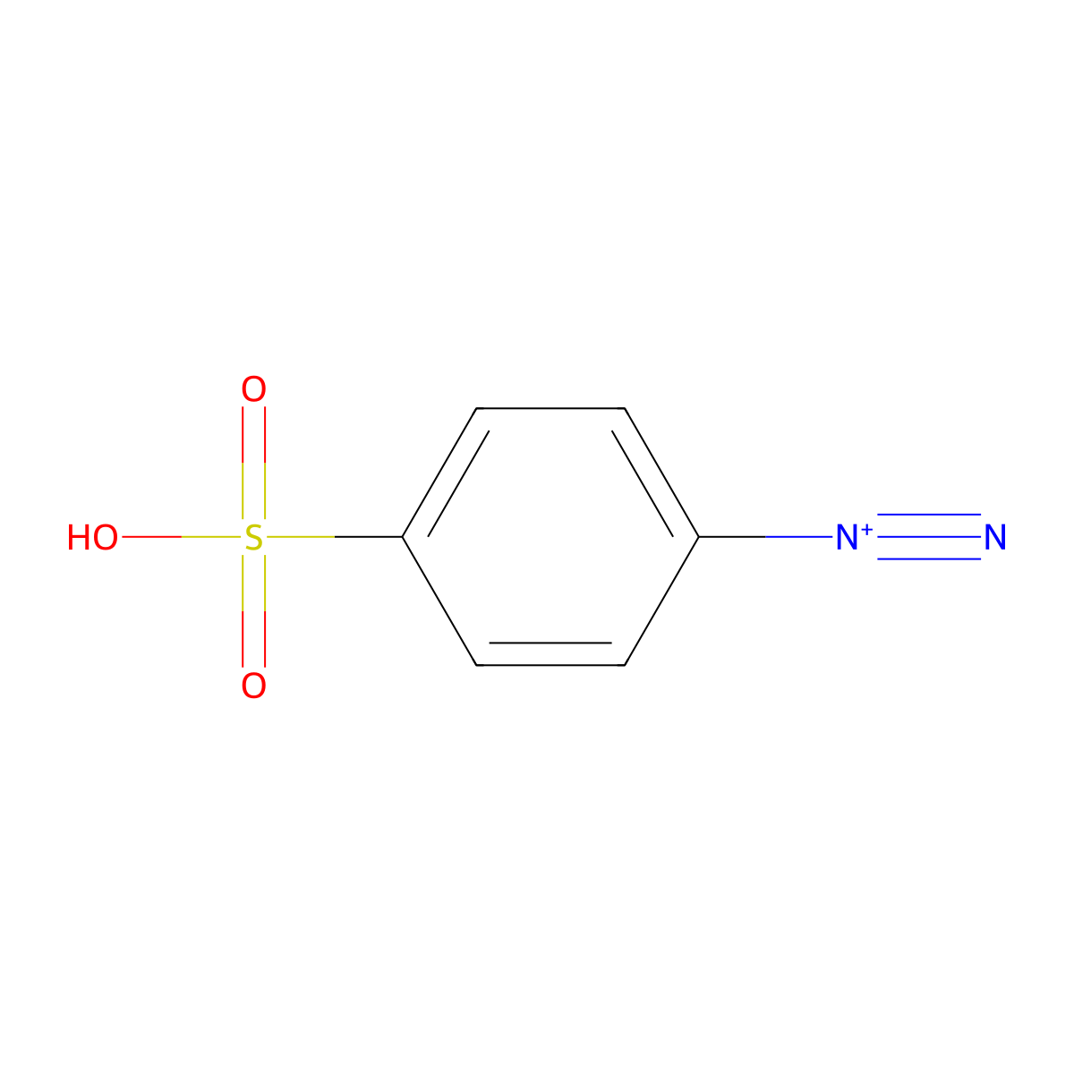 Diazobenzenesulfonic acid molecular structure, CAS 2154-66-7