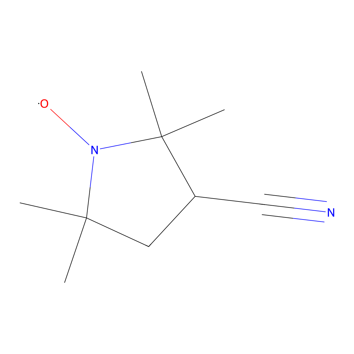 3-Cyano-2,2,5,5-tetramethyl-1-pyrrolidinyl-N-oxyl molecular structure, CAS 2154-70-3