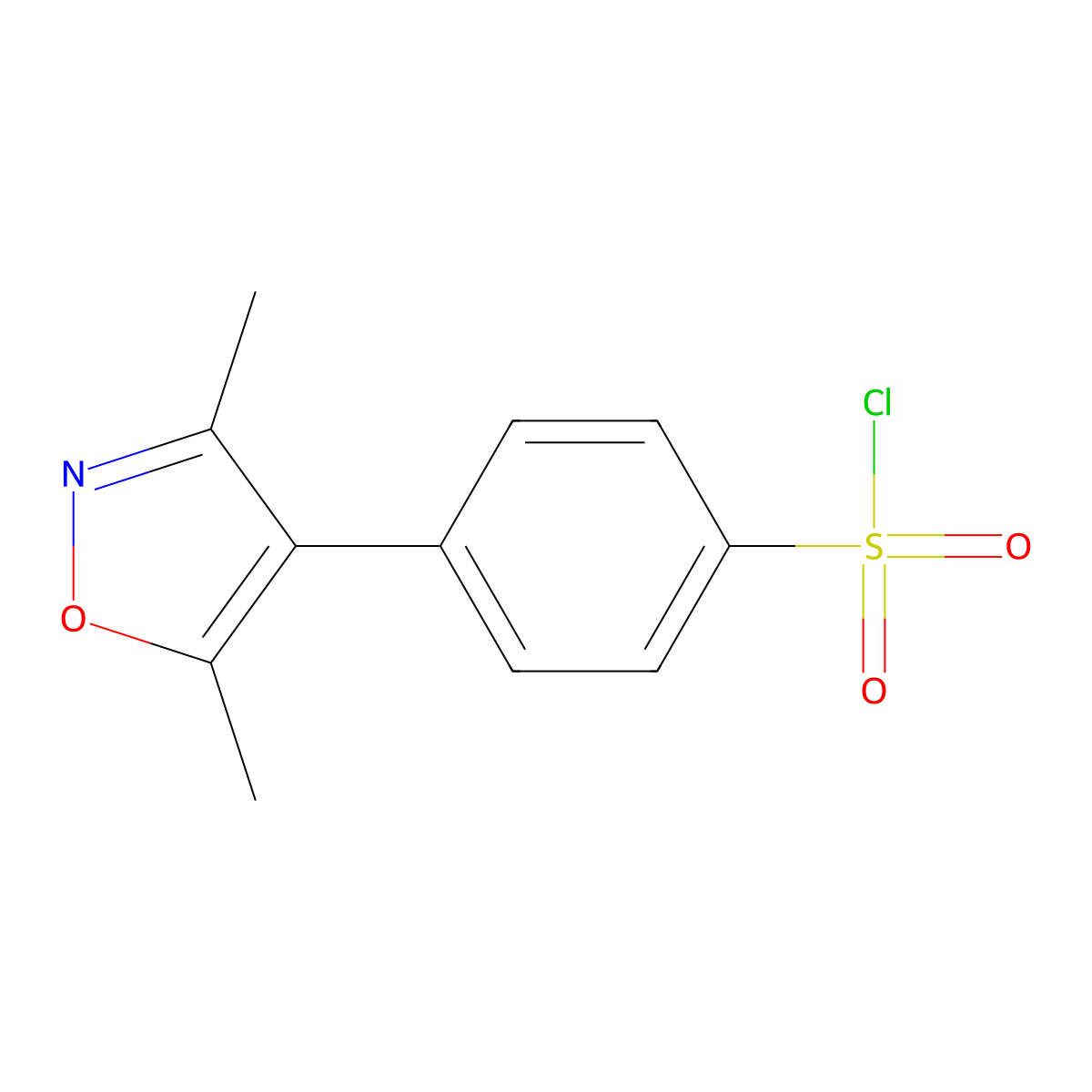 4-(3,5-Dimethyl-4-isoxazolyl)benzenesulfonyl chloride molecular structure, CAS 2154-81-6