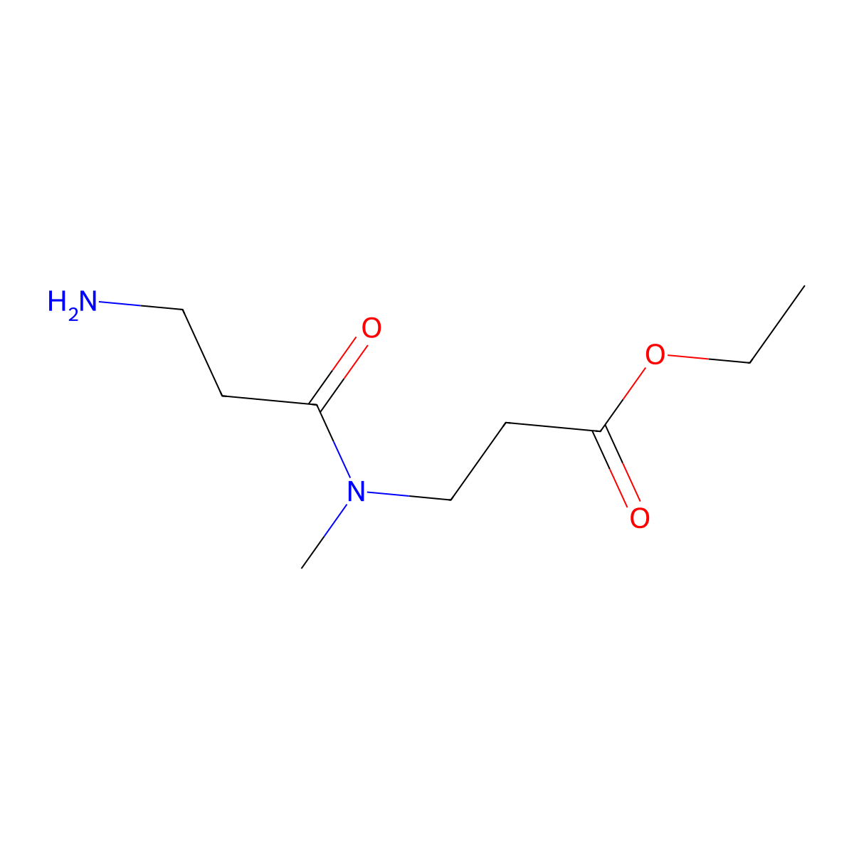 ethyl 3-(3-amino-N-methylpropanamido)propanoate molecular structure, CAS 2154017-57-7