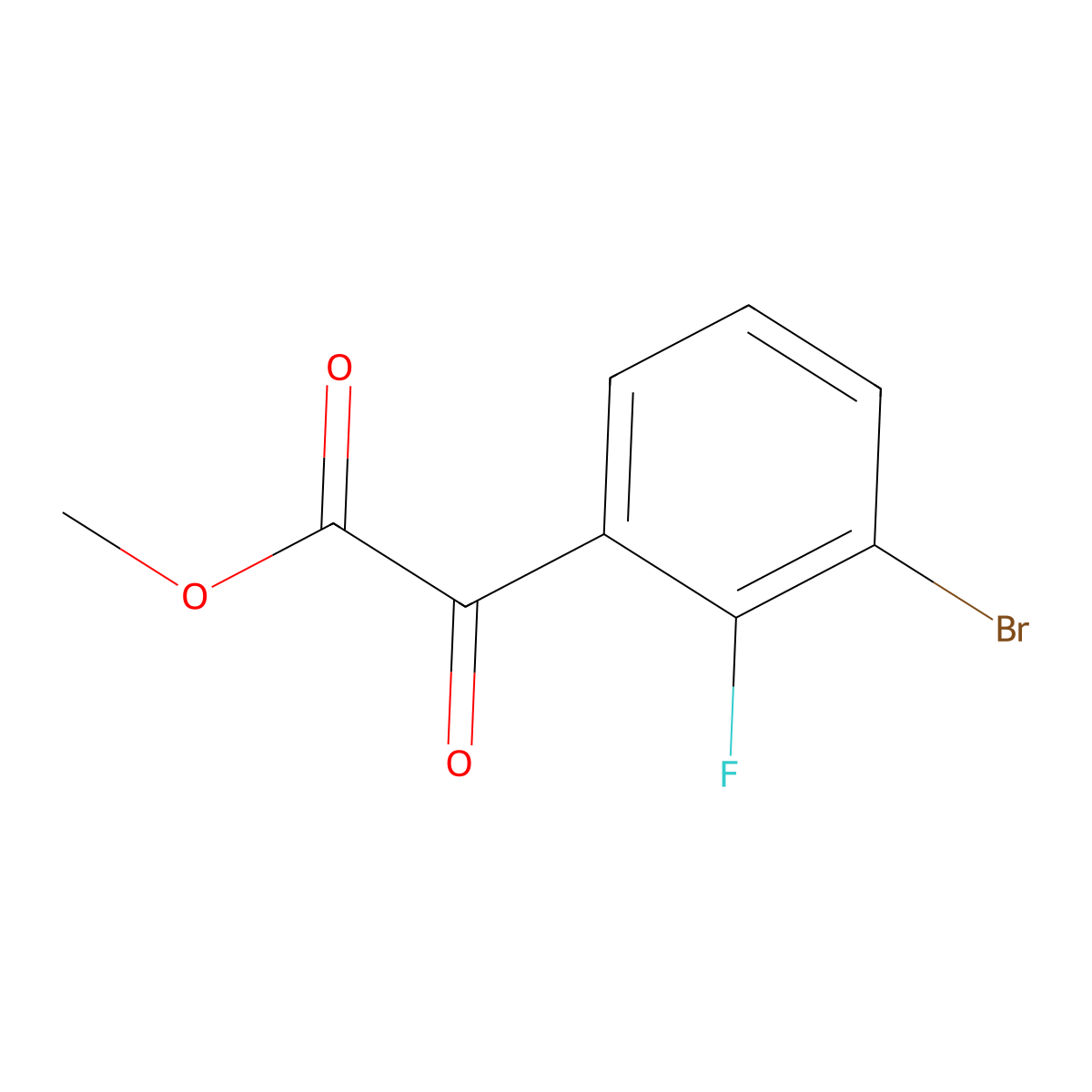 Methyl 3-bromo-2-fluoro-alpha-oxobenZeneacetate molecular structure, CAS 2154043-65-7