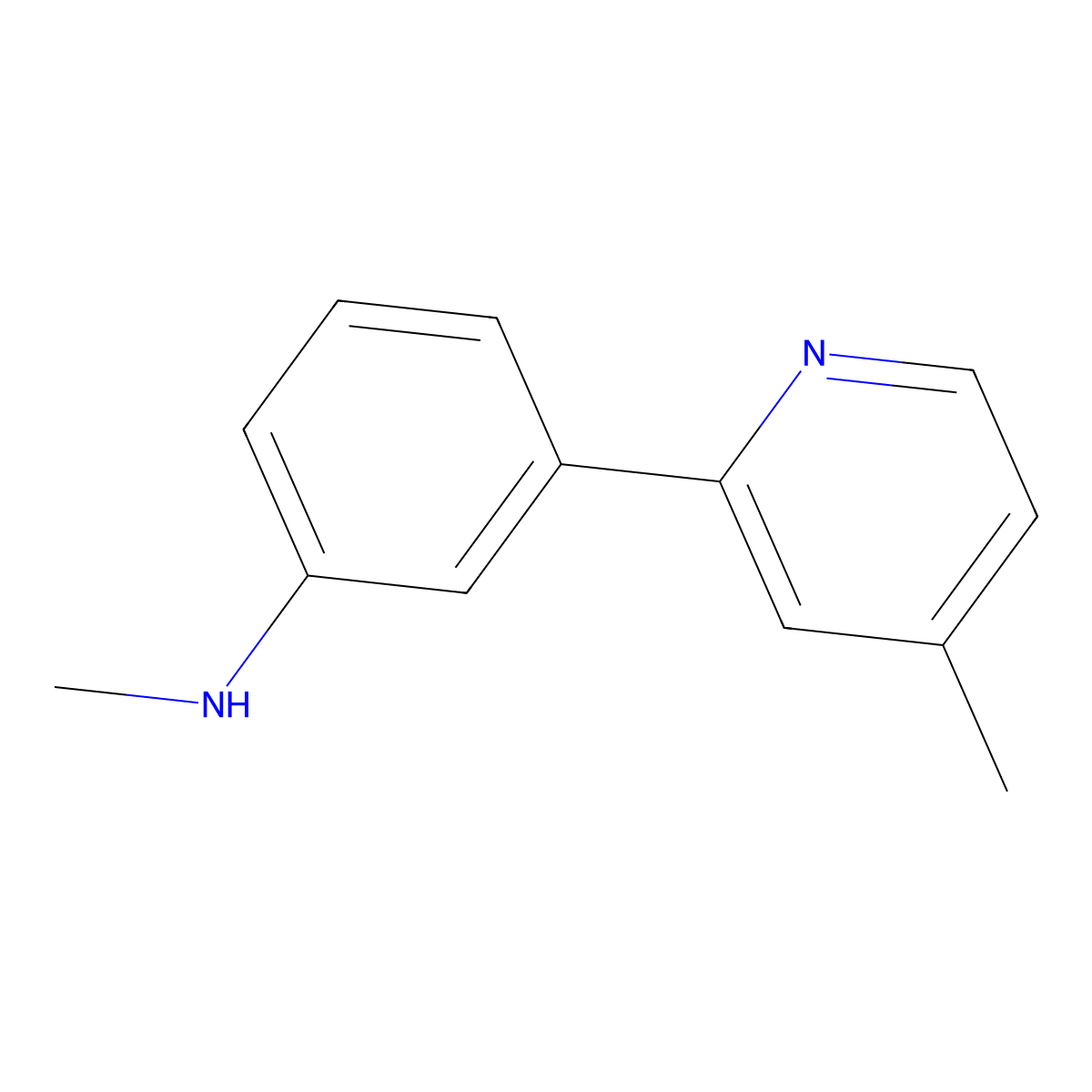 N-Methyl-3-(4-methyl-2-pyridinyl)benzenamine molecular structure, CAS 2154082-99-0