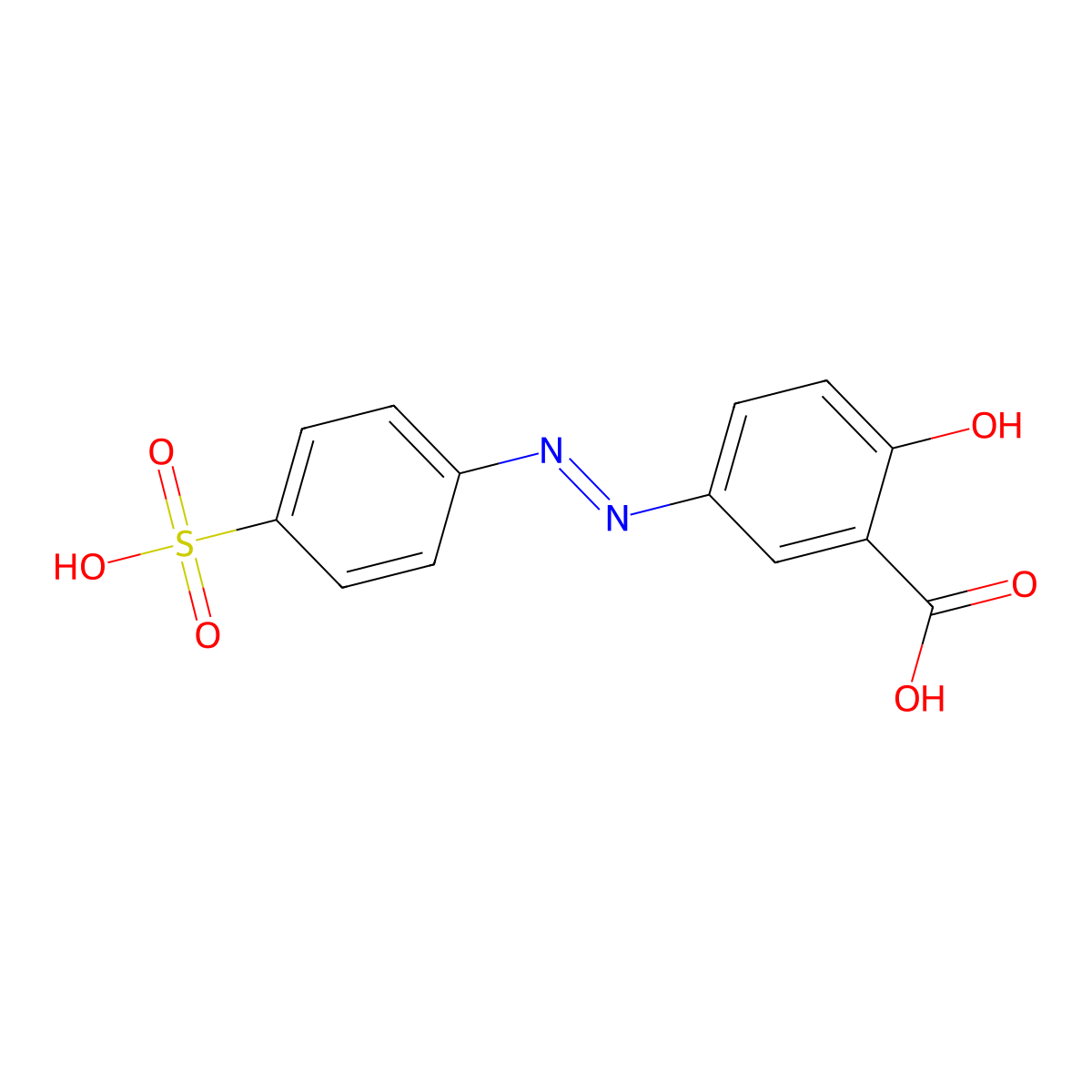 Acid Yellow 10 molecular structure, CAS 21542-82-5