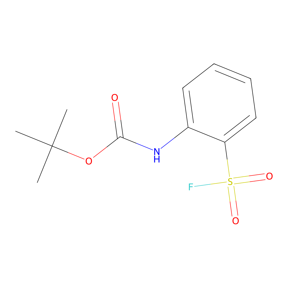 tert-butyl N-[2-(fluorosulfonyl)phenyl]carbamate molecular structure, CAS 2154221-44-8