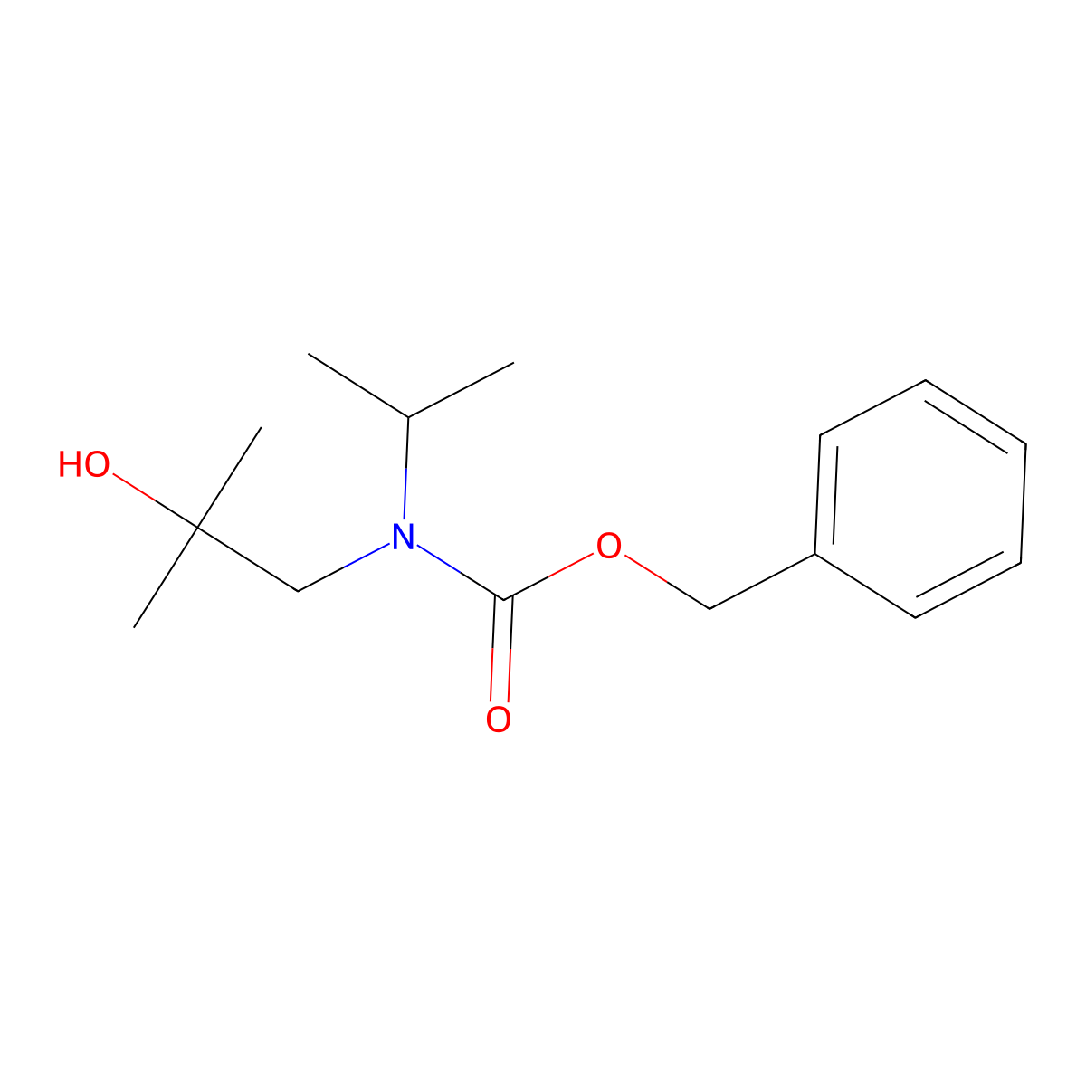 benzyl N-(2-hydroxy-2-methylpropyl)-N-(propan-2-yl)carbamate molecular structure, CAS 2154313-49-0