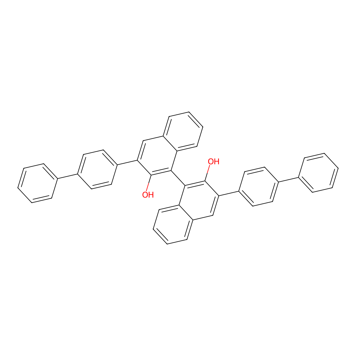 (R)-3,3'-Bis([1,1'-biphenyl]-4-yl)-1,1'-binaphthalene]-2,2'-diol molecular structure, CAS 215433-52-6
