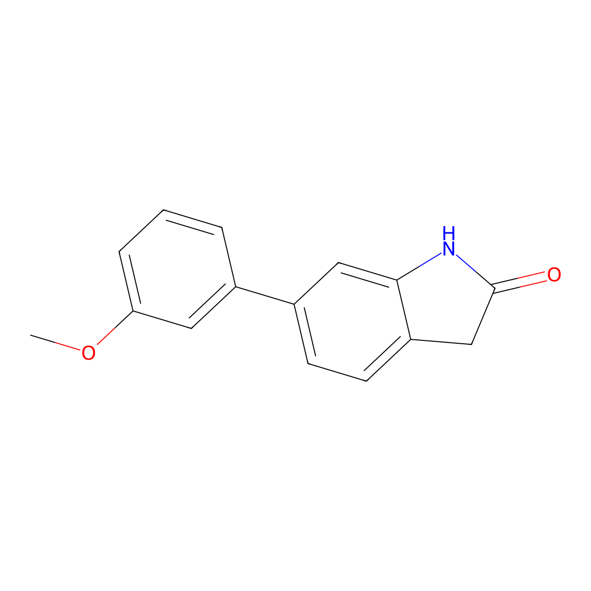 6-(3-Methoxyphenyl)-1,3-dihydroindol-2-one molecular structure, CAS 215433-89-9