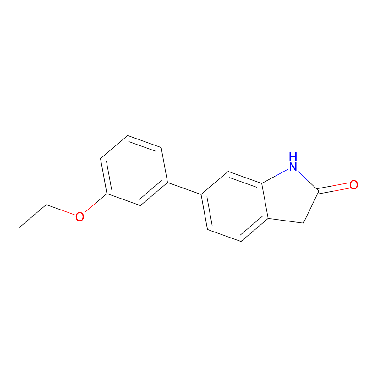 6-(3-Ethoxyphenyl)indolin-2-one molecular structure, CAS 215433-92-4