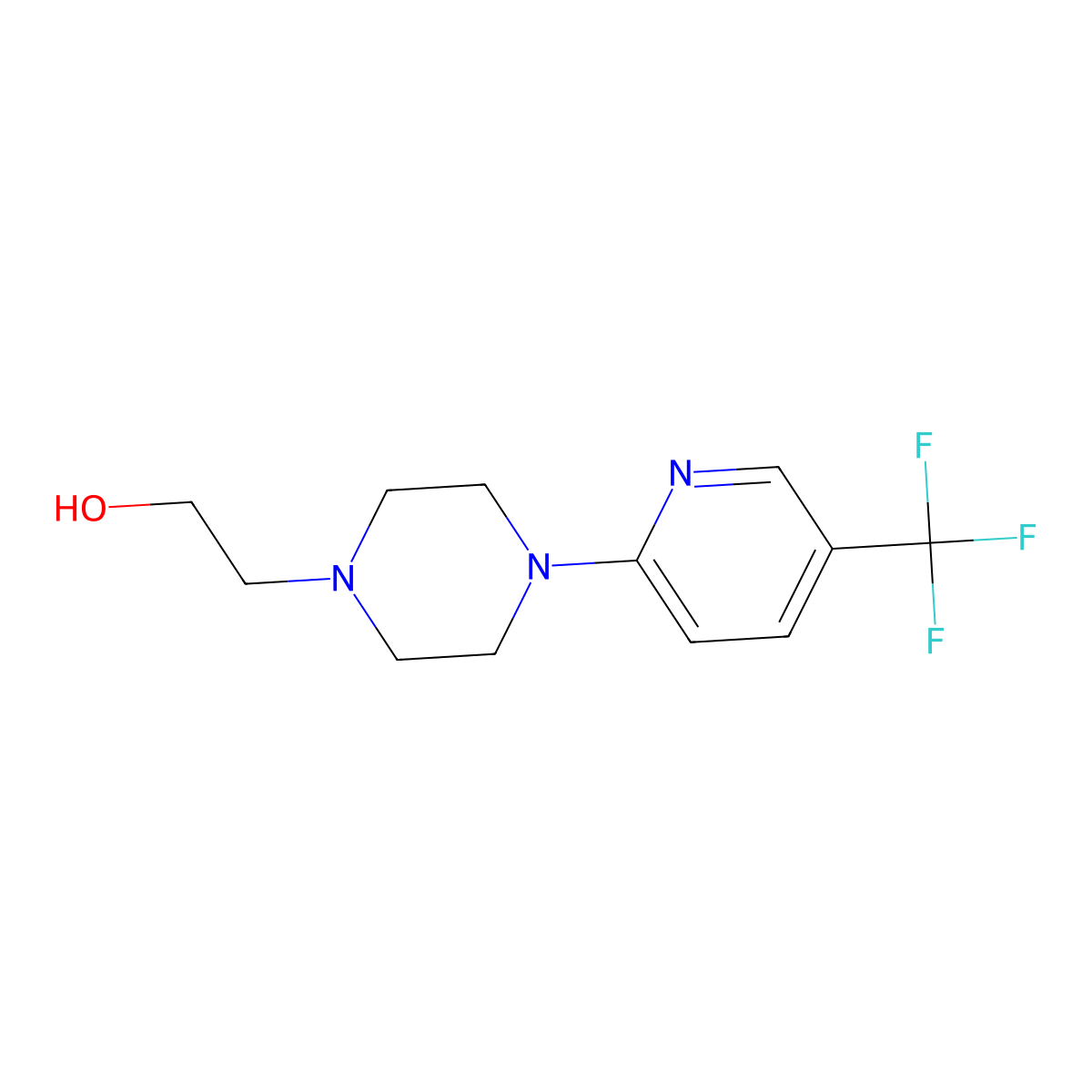 2-[4-[5-(Trifluoromethyl)pyridin-2-yl]piperazin-1-yl]ethanol molecular structure, CAS 215434-37-0