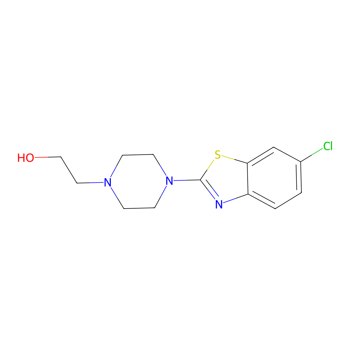 2-[4-(6-Chloro-1,3-benzothiazol-2-yl)piperazino]ethan-1-ol molecular structure, CAS 215434-50-7