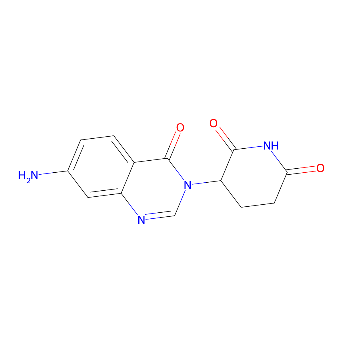 3-(7-Amino-4-oxo-3,4-dihydroquinazolin-3-yl)piperidine-2,6-dione molecular structure, CAS 2154341-75-8
