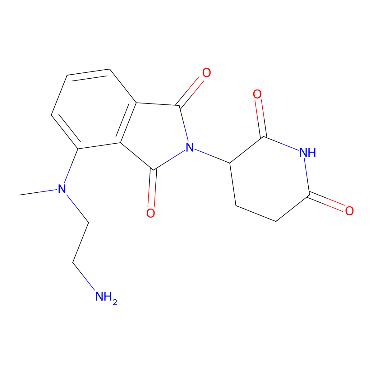 4-[2-Aminoethyl(methyl)amino]-2-(2,6-dioxo-3-piperidyl)isoindoline-1,3-dione molecular structure, CAS 2154342-43-3