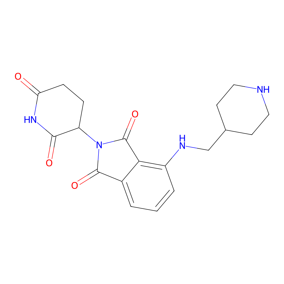 2-(2,6-Dioxopiperidin-3-yl)-4-((piperidin-4-ylmethyl)amino)isoindoline-1,3-dione molecular structure, CAS 2154342-46-6