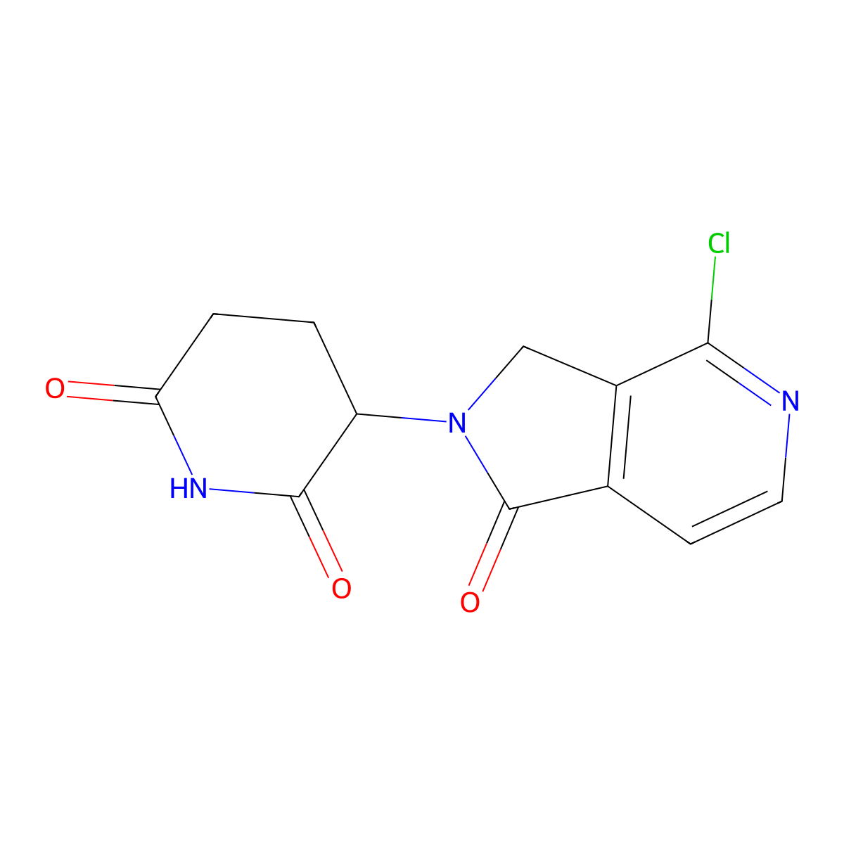 3-(4-Chloro-1-oxo-1,3-dihydro-2h-pyrrolo[3,4-c]pyridin-2-yl)piperidine-2,6-dione molecular structure, CAS 2154343-20-9