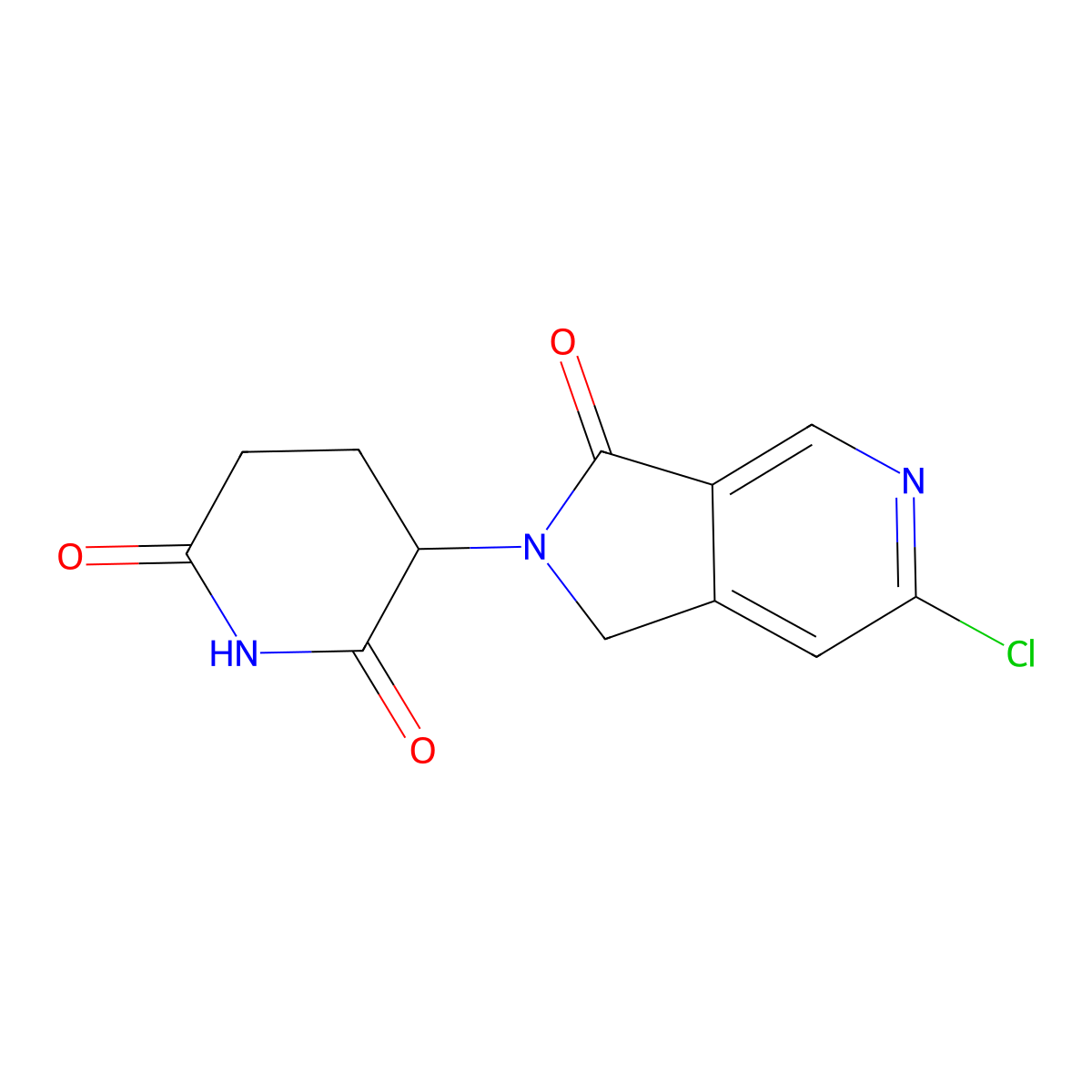 3-(6-Chloro-3-oxo-1H-pyrrolo[3,4-c]pyridin-2(3H)-yl)piperidine-2,6-dione molecular structure, CAS 2154343-21-0