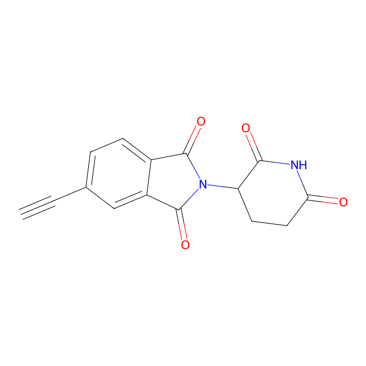 2-(2,6-Dioxopiperidin-3-yl)-5-ethynylisoindoline-1,3-dione molecular structure, CAS 2154356-63-3