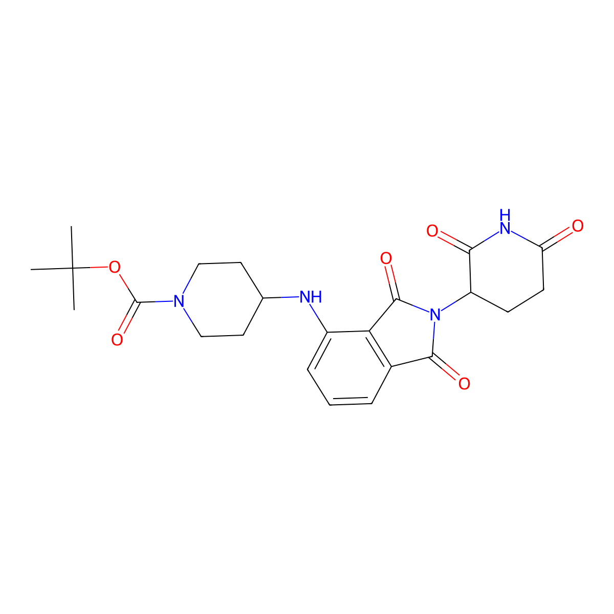 Tert-butyl 4-((2-(2,6-dioxopiperidin-3-yl)-1,3-dioxoisoindolin-4-yl)amino)piperidine-1-carboxylate molecular structure, CAS 2154357-09-0