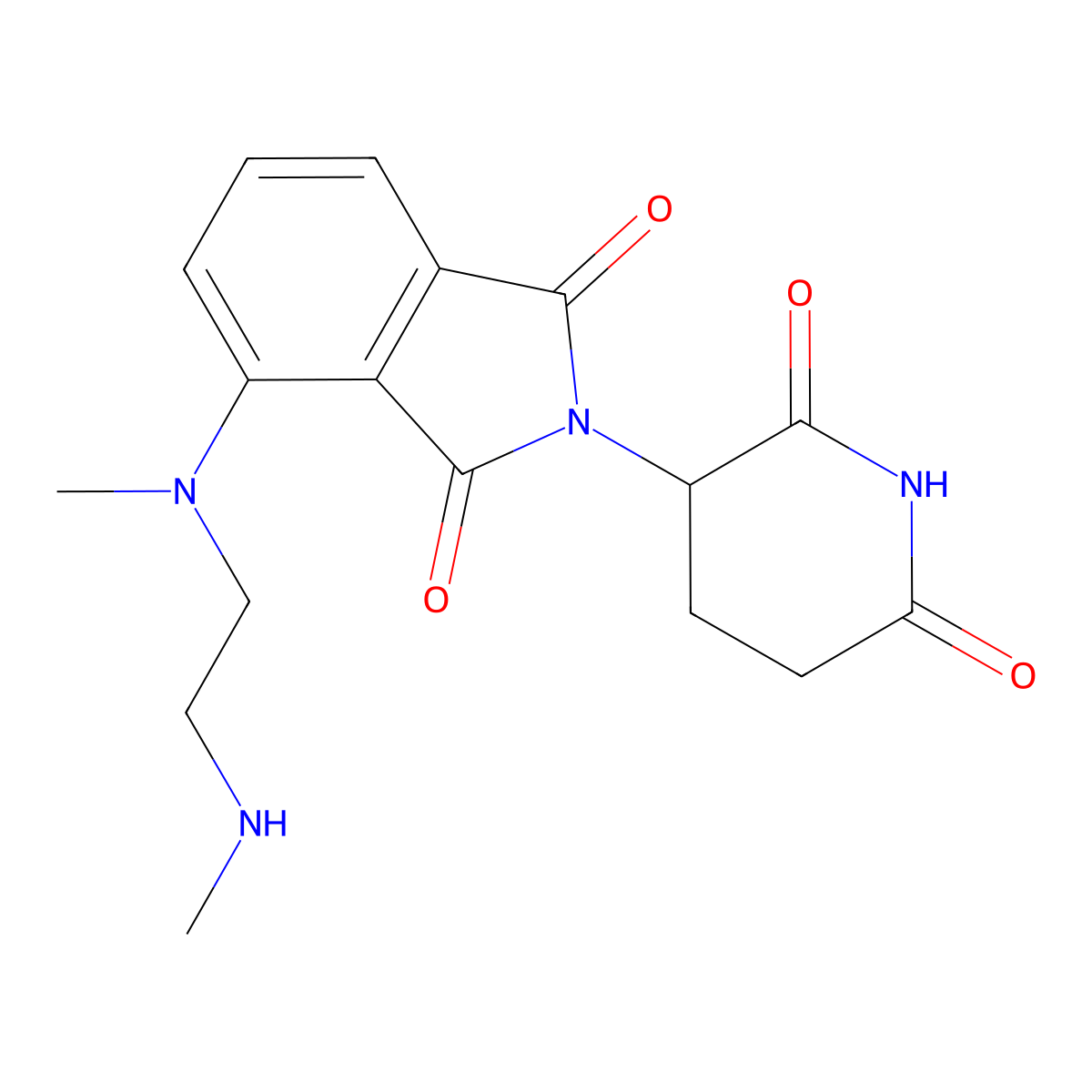 2-(2,6-Dioxo-3-piperidyl)-4-[methyl-[2-(methylamino)ethyl]amino]isoindoline-1,3-dione molecular structure, CAS 2154357-22-7