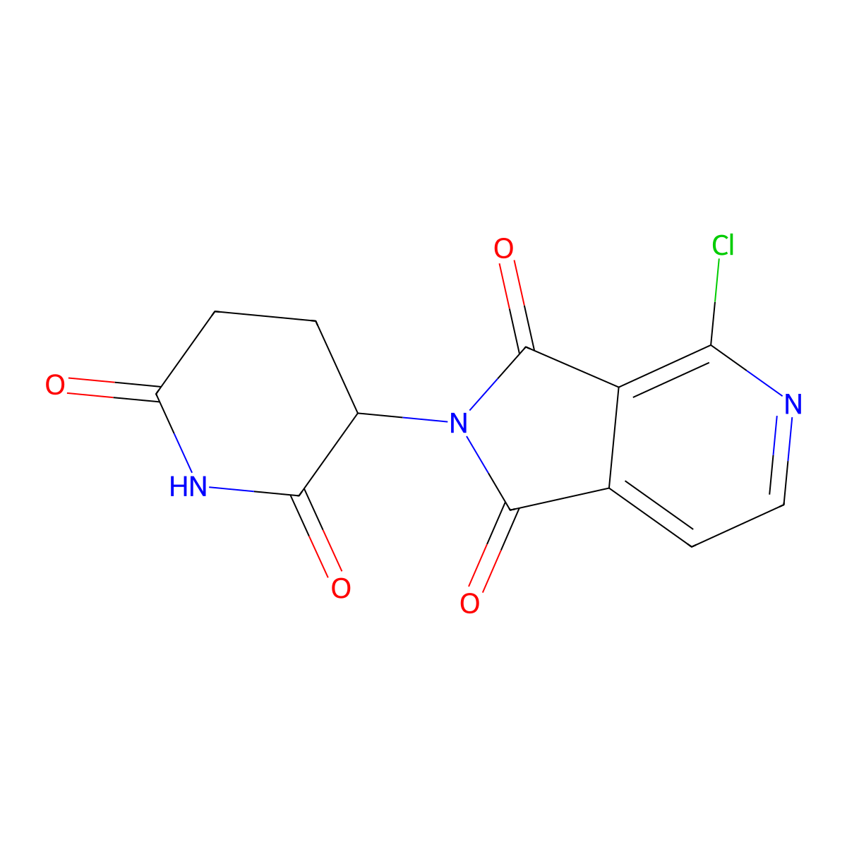 4-Chloro-2-(2,6-dioxopiperidin-3-yl)-1h-pyrrolo[3,4-c]pyridine-1,3(2h)-dione molecular structure, CAS 2154357-70-5