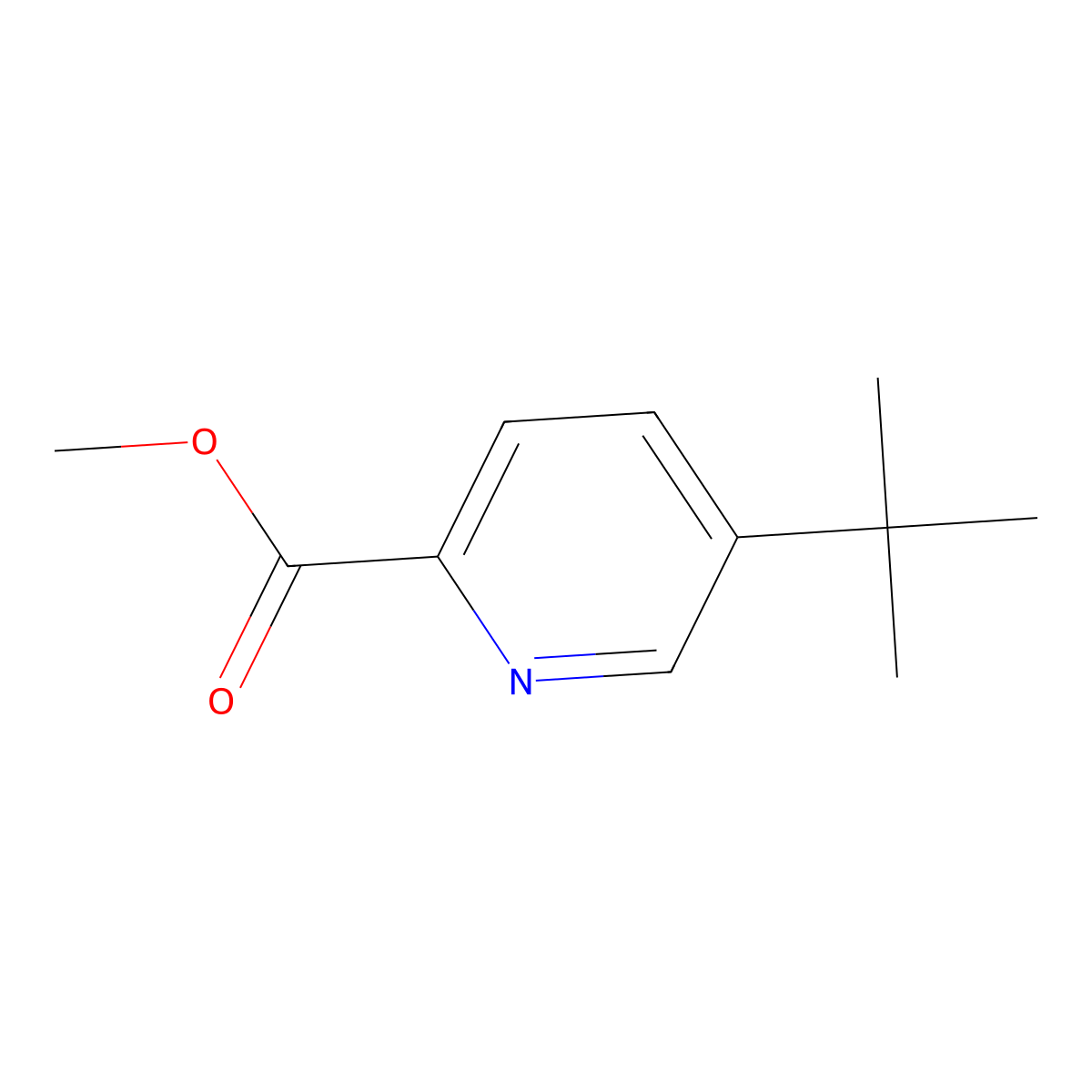 Methyl 5-(tert-butyl)picolinate molecular structure, CAS 215436-29-6