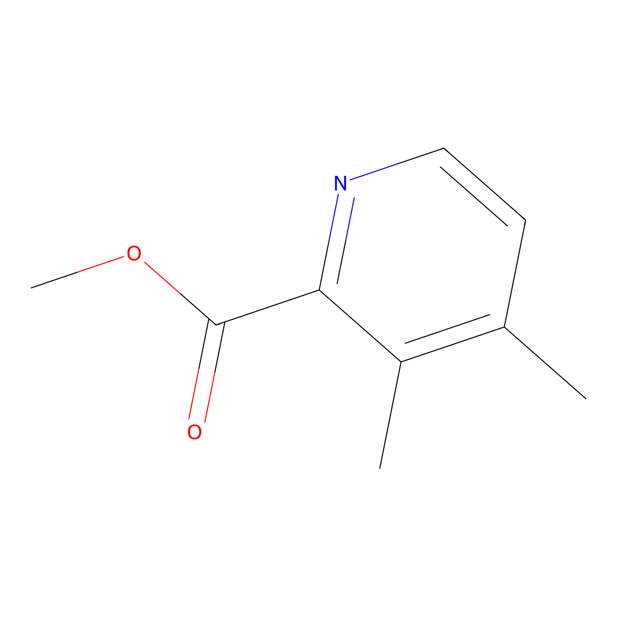 Methyl 3,4-dimethyl-2-pyridinecarboxylate molecular structure, CAS 215436-31-0