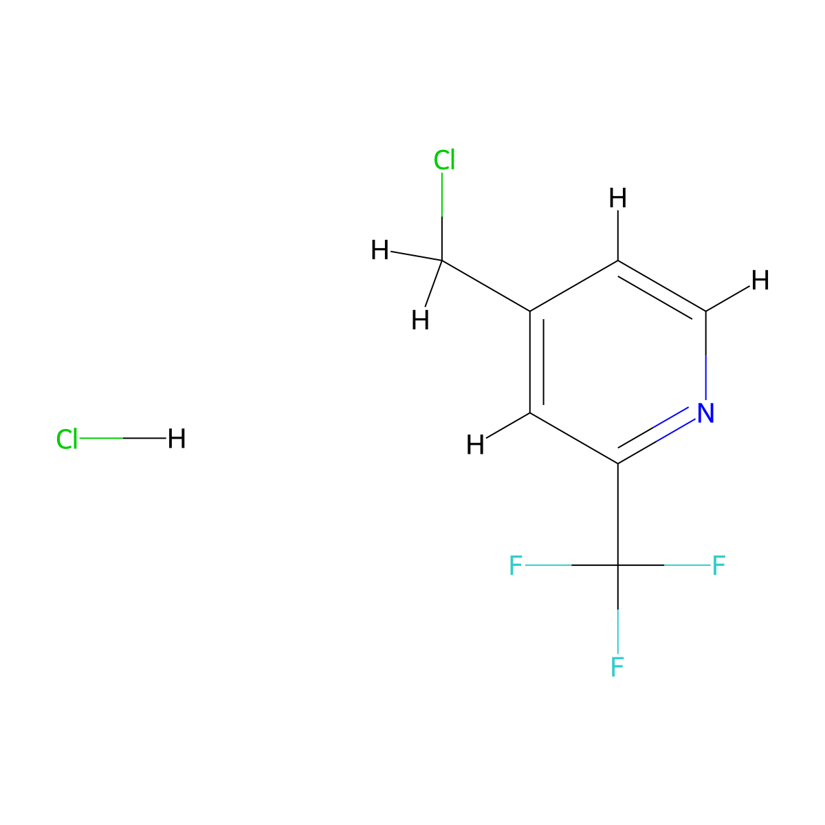 4-(Chloromethyl)-2-(trifluoromethyl)pyridine Hydrochloride molecular structure, CAS 2154385-37-0