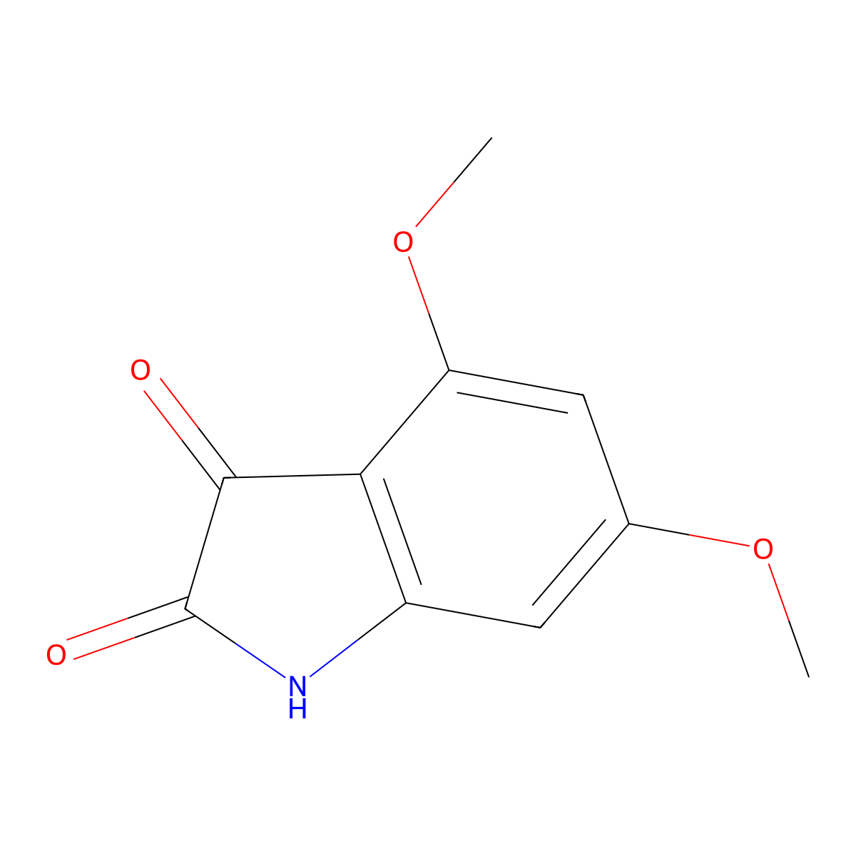 4,6-dimethoxy-2,3-dihydro-1H-indole-2,3-dione molecular structure, CAS 21544-81-0